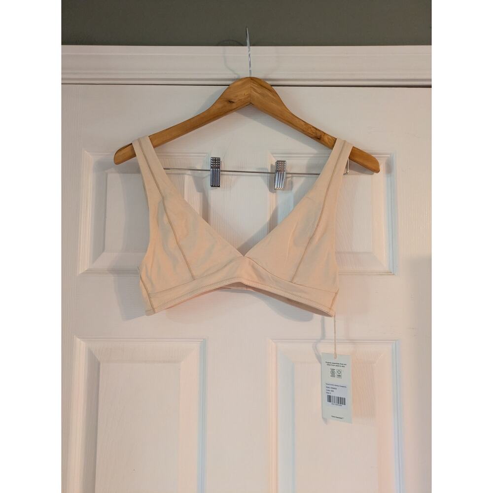 MATE The Label Tencel Comfort Wireless Triangle Bra Sand S NWT